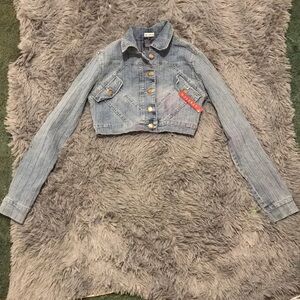 Classic Blue Cropped Denim Jacket